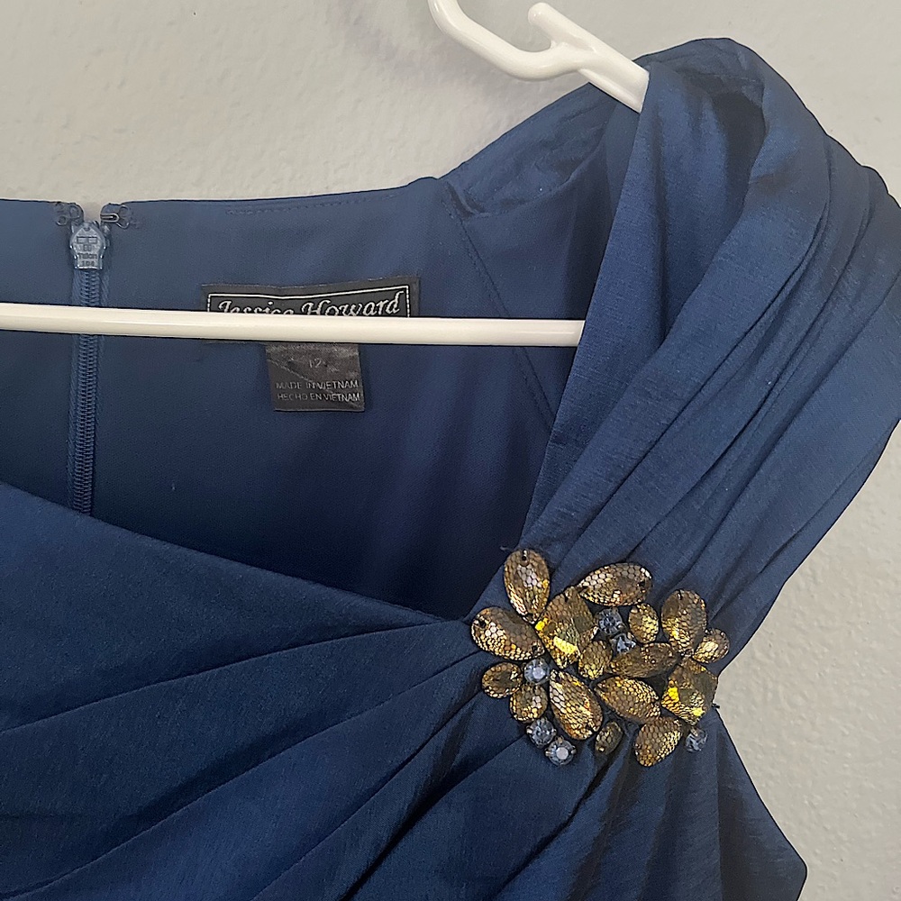 Jessica Howard Women's Cocktail Dress, Color: blue Size 12